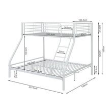 Load image into Gallery viewer, Dobson Metal Triple Bunk Bed - White