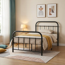 Load image into Gallery viewer, Taylor Single Metal Bed Frame - Black