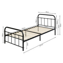 Load image into Gallery viewer, Taylor Single Metal Bed Frame - Black