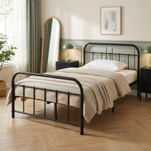 Load image into Gallery viewer, Taylor King Single Metal Bed Frame - Black