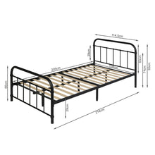 Load image into Gallery viewer, Taylor King Single Metal Bed Frame - Black