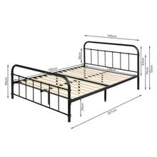 Load image into Gallery viewer, Taylor Double Metal Bed Frame - Black