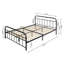 Load image into Gallery viewer, Taylor Queen Metal Bed Frame - Black