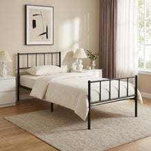 Load image into Gallery viewer, Keira Single Metal Bed Frame - Black
