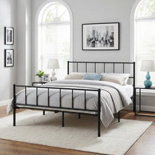 Load image into Gallery viewer, Keira Double Metal Bed Frame - Black