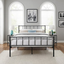 Load image into Gallery viewer, Keira Double Metal Bed Frame - Black