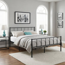 Load image into Gallery viewer, Keira Double Metal Bed Frame - Black