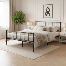 Load image into Gallery viewer, Keira Double Metal Bed Frame - Black