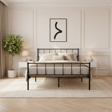 Load image into Gallery viewer, Keira Double Metal Bed Frame - Black