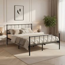 Load image into Gallery viewer, Keira Double Metal Bed Frame - Black