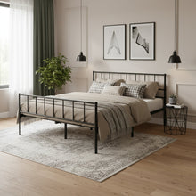 Load image into Gallery viewer, Keira Queen Metal Bed Frame - Black