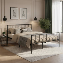 Load image into Gallery viewer, Keira Queen Metal Bed Frame - Black