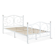 Load image into Gallery viewer, Manaia Double Metal Bed Frame - White
