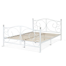 Load image into Gallery viewer, Manaia Queen Metal Bed Frame - White