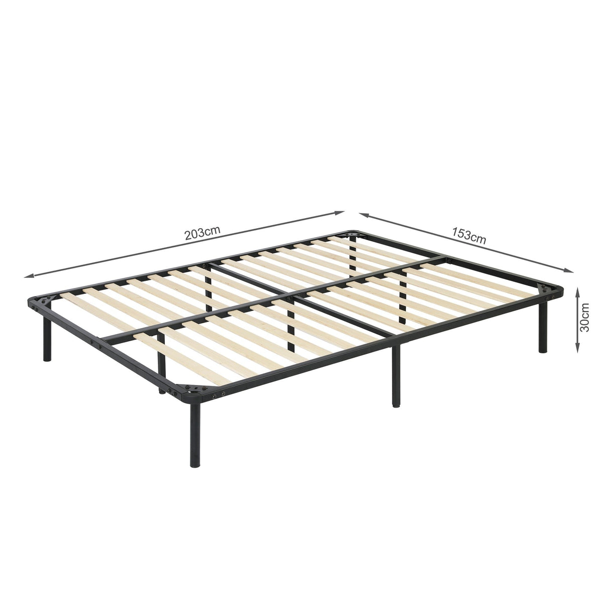 Graham Queen Metal Bed Frame - Black
