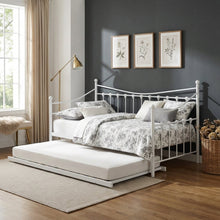 Load image into Gallery viewer, Hartz Single Metal Trundle Bed Frame - White