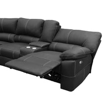 Load image into Gallery viewer, Kingston Electric Recliner Corner Sofa - Black