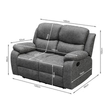 Load image into Gallery viewer, Wilson Manual 2 Seater Recliner Sofa - Grey