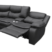Load image into Gallery viewer, Mandan Electric Recliner Corner Sofa - Black