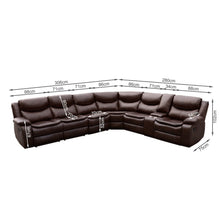 Load image into Gallery viewer, Mandan Manual Recliner Corner Sofa - Brown
