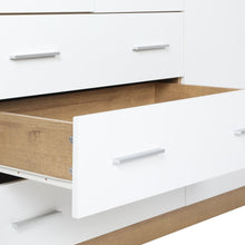 Load image into Gallery viewer, Harris 3 Door Wardrobe with 3 Drawers - Oak+White