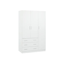 Load image into Gallery viewer, Tongass 3 Door Wardrobe with 3 Drawers - White