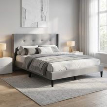 Load image into Gallery viewer, Sealy Queen Bed Frame - Light Grey
