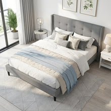 Load image into Gallery viewer, Sealy Queen Bed Frame - Light Grey