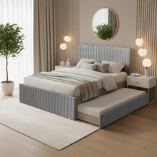 Load image into Gallery viewer, Tasman Queen with Single Trundle Bed Frame - Grey