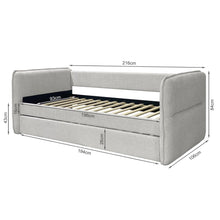 Load image into Gallery viewer, Joyce Single Trundle Bed Frame - Pearl