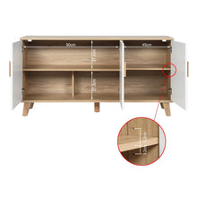 Load image into Gallery viewer, Alton Sideboard Buffet Table - Natural+White