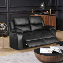 Load image into Gallery viewer, Wilson Manual 2 Seater Recliner Sofa - Black