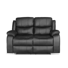 Load image into Gallery viewer, Wilson Manual 2 Seater Recliner Sofa - Black