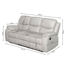 Load image into Gallery viewer, Wilson Manual 3 Seater Recliner Sofa - Beige