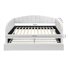 Load image into Gallery viewer, Majura Single Trundle Bed Frame - Cream