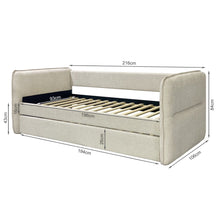 Load image into Gallery viewer, Joyce Single Trundle Bed Frame - Oat White