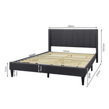 Load image into Gallery viewer, Careys Queen Bed Frame - Dark Grey