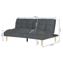 Load image into Gallery viewer, Barton 3 Seater Sofa Bed - Dark Grey