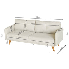 Load image into Gallery viewer, Harlan 3 Seater Sofa - Beige