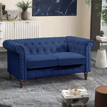 Load image into Gallery viewer, Chesley Velvet 2 Seater Sofa - Navy Blue