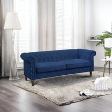 Load image into Gallery viewer, Chesley Velvet 3 Seater Sofa - Navy Blue