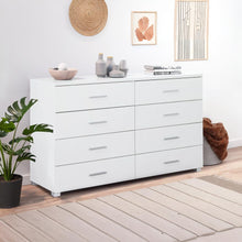 Load image into Gallery viewer, Bram Low Boy 8 Drawer Chest Dresser - White