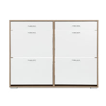 Load image into Gallery viewer, Rotoroa 6 Drawer Shoe Cabinet Storage Rack - Oak + White
