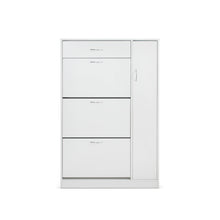 Load image into Gallery viewer, Horotea 4 Drawer Shoe Cabinet Storage Rack - White