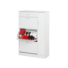 Load image into Gallery viewer, Horotea 4 Drawer Shoe Cabinet Storage Rack - White