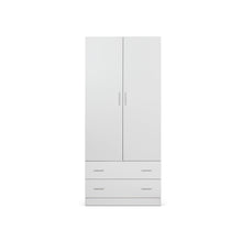Load image into Gallery viewer, Bram 2 Door Wardrobe with 2 Drawers - White