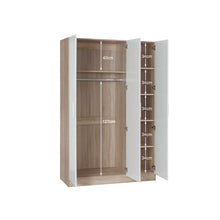 Load image into Gallery viewer, Bram 3 Door Wardrobe Cabinet - Oak + White