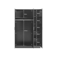 Load image into Gallery viewer, Bram 3 Door Wardrobe Cabinet - Black