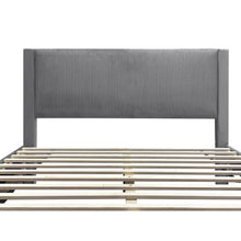 Load image into Gallery viewer, Gower Queen Fabric Bed Frame with 4 Drawers - Grey