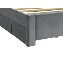 Load image into Gallery viewer, Columbia Super King Fabric Bed Frame with 4 Drawers - Grey